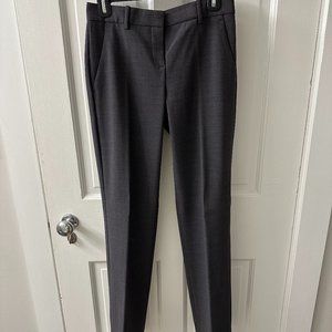 Theory Wool Suiting Trouser - Charcoal, Straight-leg, Size 2